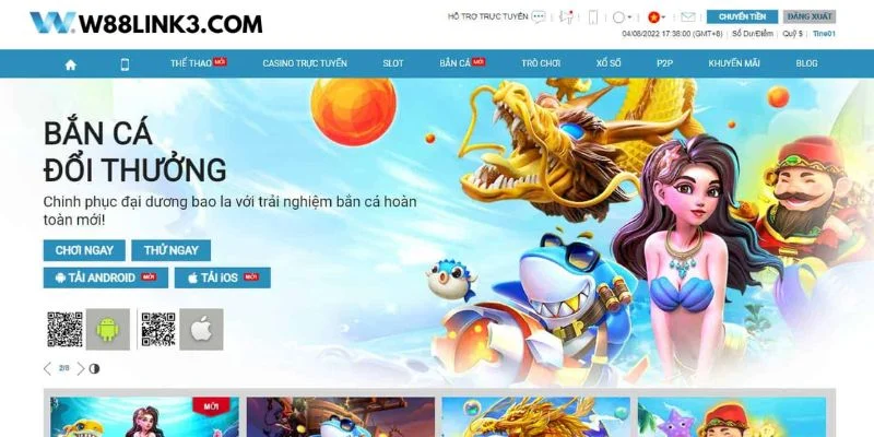 Kho game bắn cá độc quyền từ nhà cái W88.